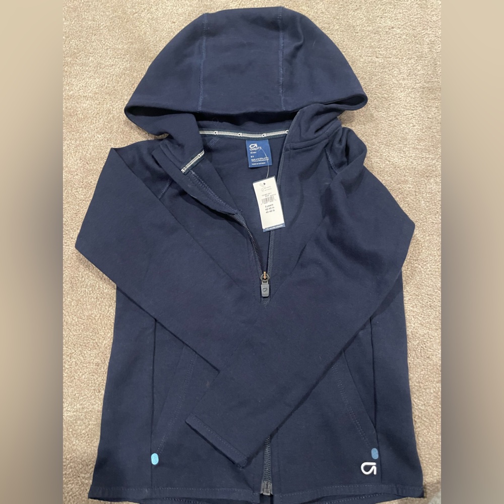 Navy Blue Zip-Up Hoodie